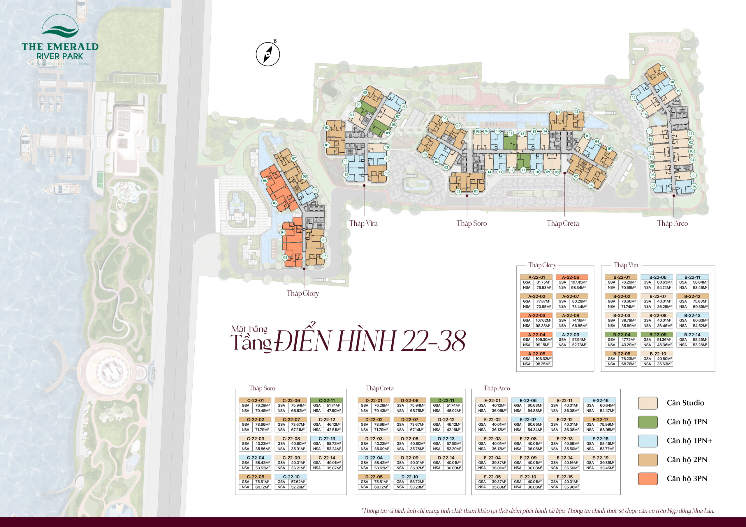 Mặt bầng tầng 22 đến 38 dự án the emerald river park lái thiêu bình duong của lê phong